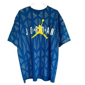 Air Jordan Jump Man Graphic T-shirt Men Extra Large‎ XL Blue Retro Cotton BBall